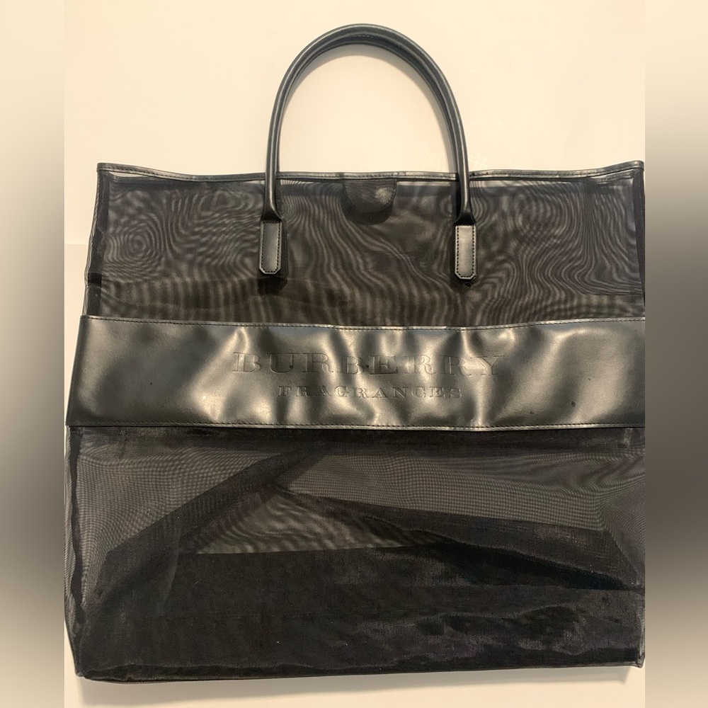 Large Black Burberry Fragrance Bag